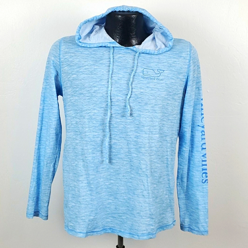 Vineyard Vines blue hoodie top cotton logo size S